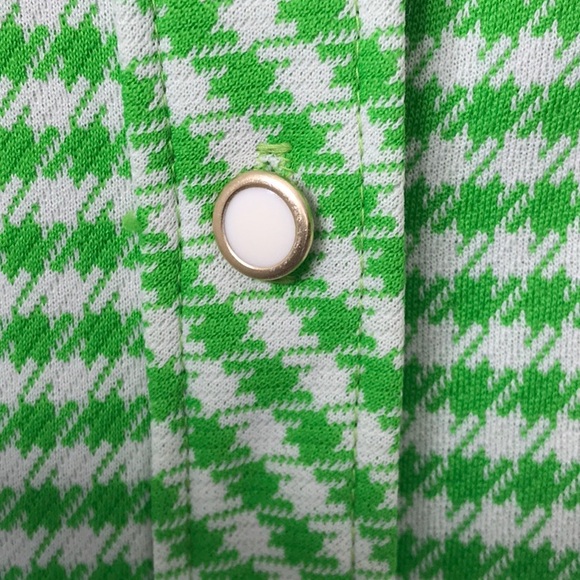 COVintage Bogart of Texas button down shirt pocket green white checkered medium - Picture 3 of 9